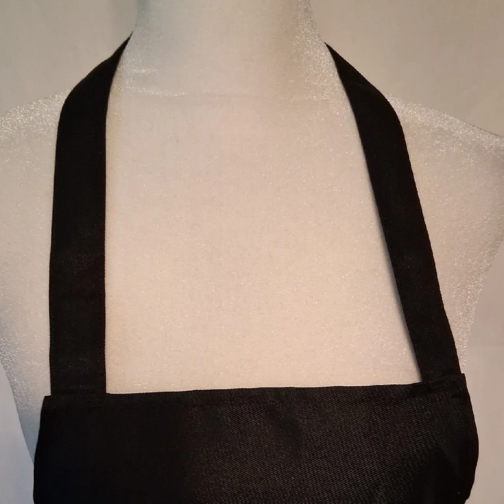 Simple Black Bib  Apron